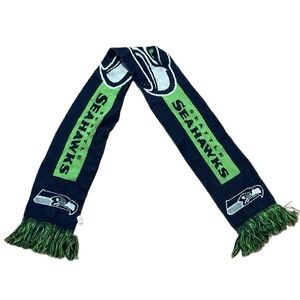 Forever Collectibles Navy and Green Scarf Seattle Seahawks Apparel Logo